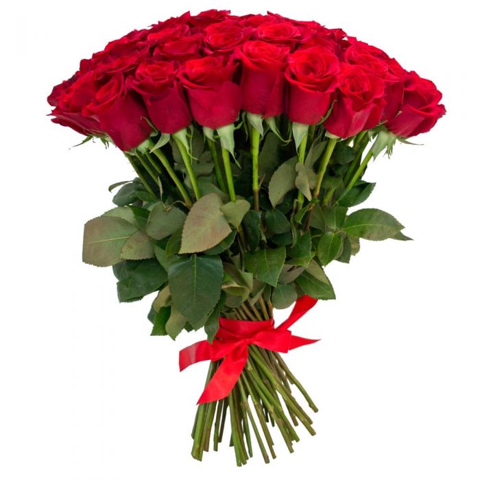 Букет з 31 червоної троянди купити з доставкою по Києву, Україні та  світу-AnnetFlowers