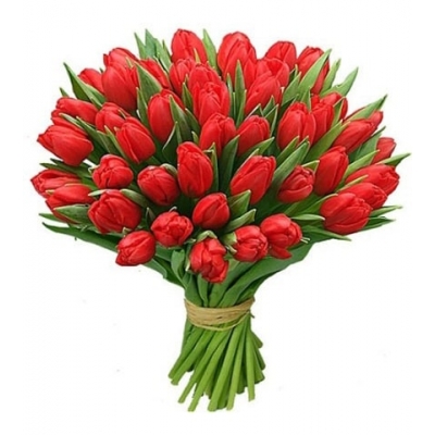 Букет з тюльпанів "Вогонь кохання"